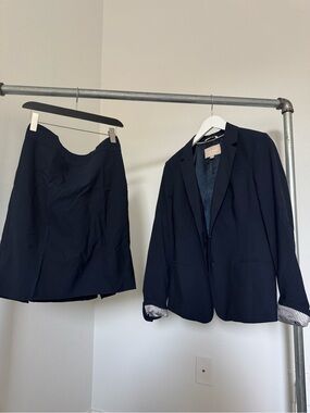 Banana Republic Navy Blazer and Skirt Set